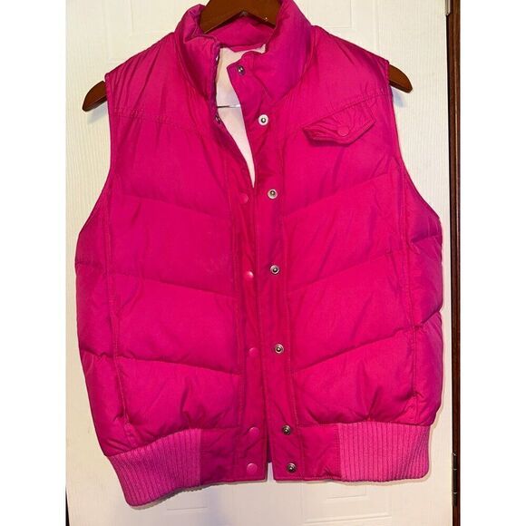 Gap Pink Down & Feathers Puffer Vest Size Medium - Picture 6 of 10